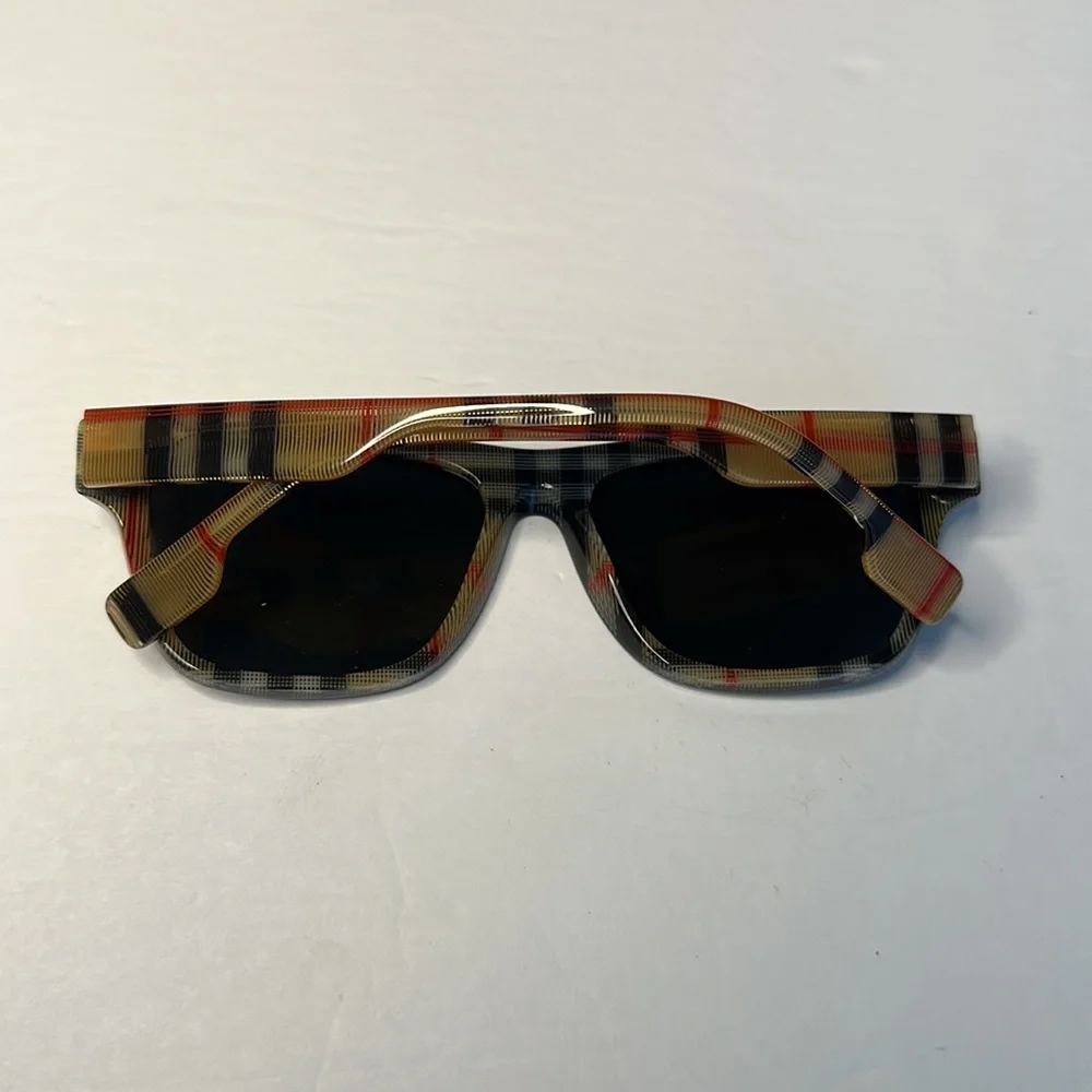 Burberry BE4293 380687 Sunglasses Men's Top Black-Vintage Check/Grey 56-17-145